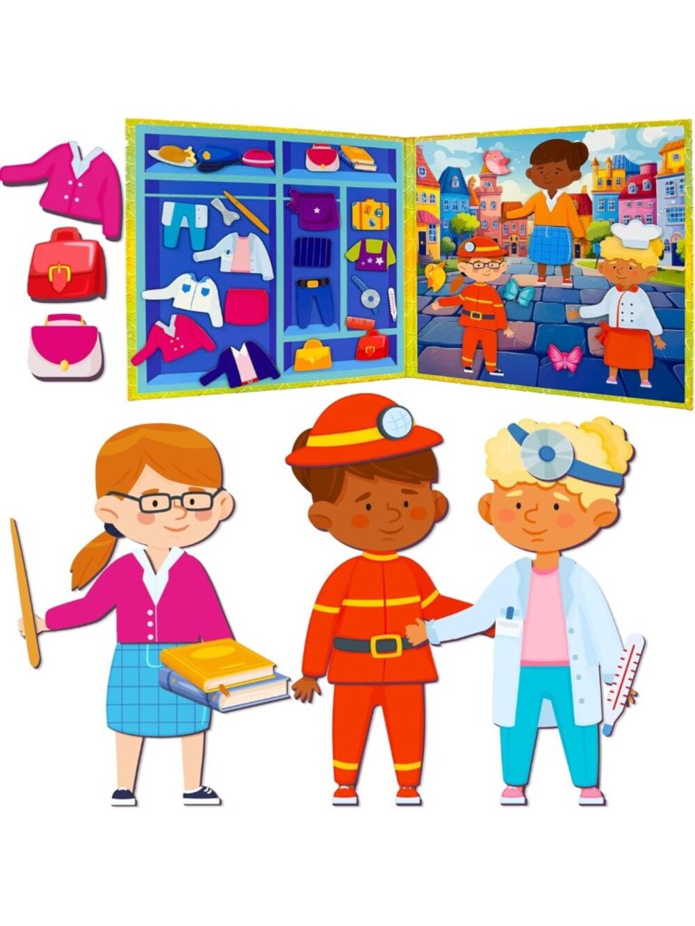 Magnetic Dress-Up Dolls Set for Kids - 35 Pieces Creative Play for Ages 3